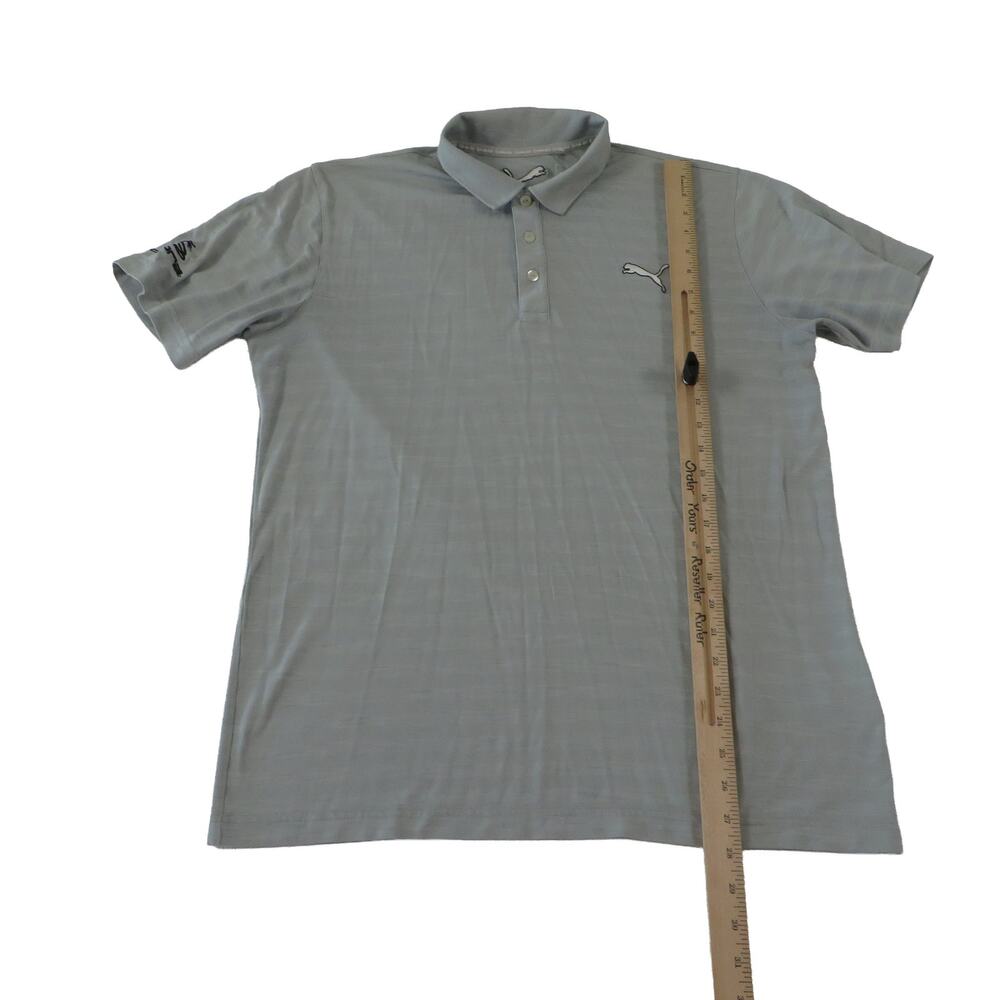 Puma Cobra Tour Performance Stretch Gray Golf Polo Shirt Men's Medium View 5